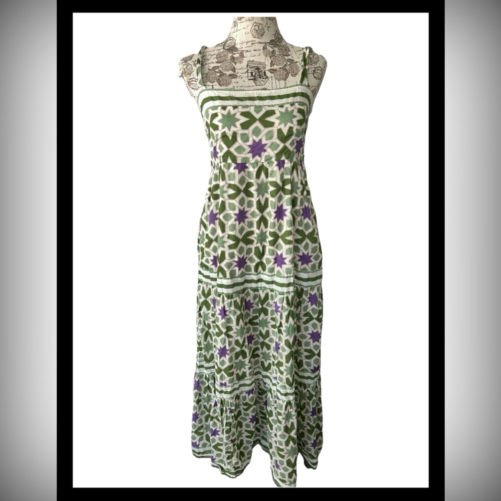 Banjanan Daniella maxi Dress Star Gazer Jade size medium colorful boho Festival